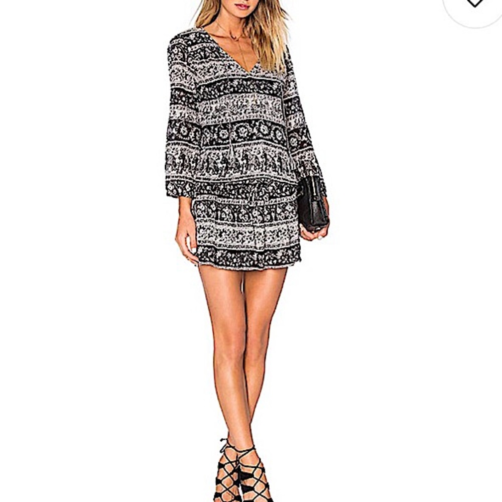 Joie Vork Drop Waist Cotton Dress in Caviar